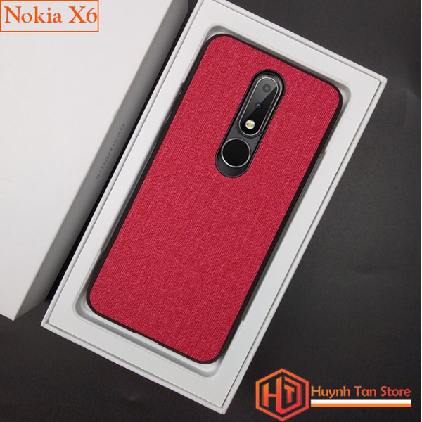 Ốp lưng Nokia X6 , 6.1 Plus vân vải Jean