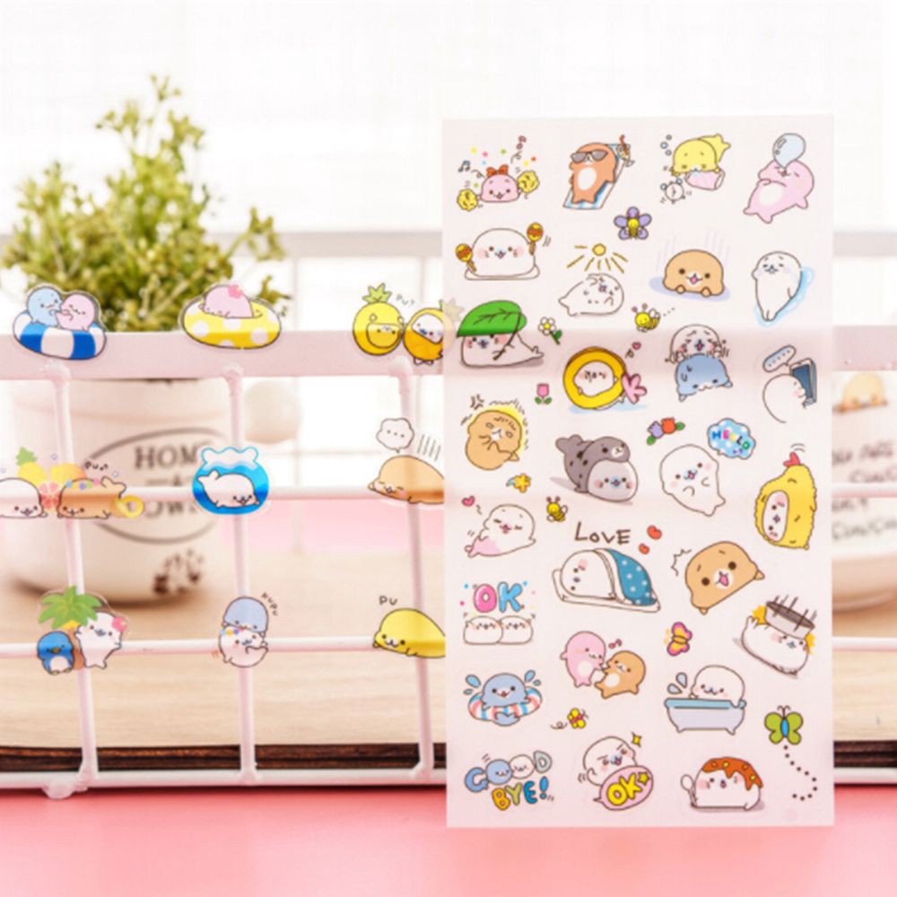 Bộ 6 Sticker Dán Trang Trí Hình Động Vật Ngộ Nghĩnh