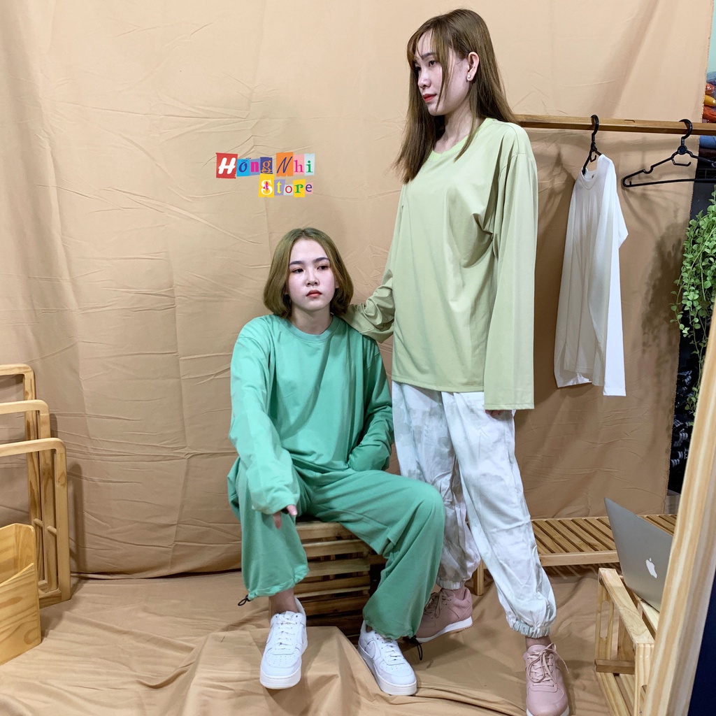 Áo Thun Tay Dài Trơn Long Tee Oversize 80Kg Ulzzang Unisex Dáng Rộng Nhiều Màu - MM