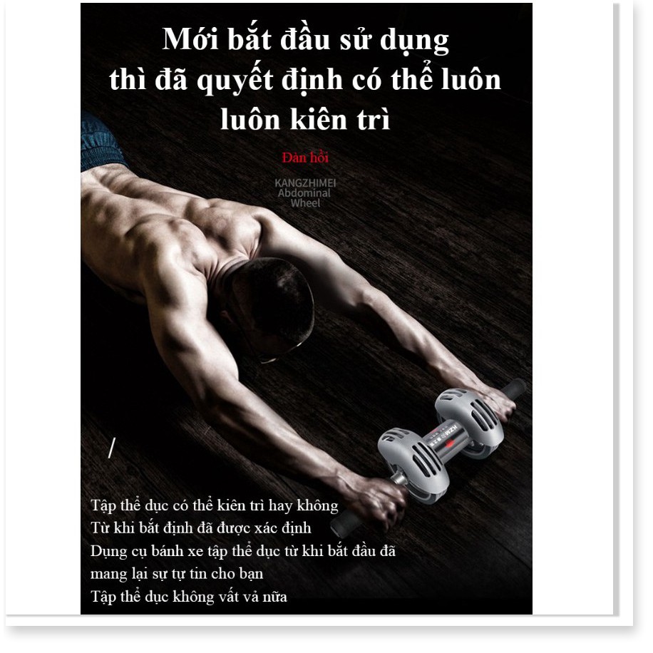 🔖[HnL] Con lăn tập bụng săn cơ duy trì vóc dáng đàn hồi tự động Abdominal Wheel