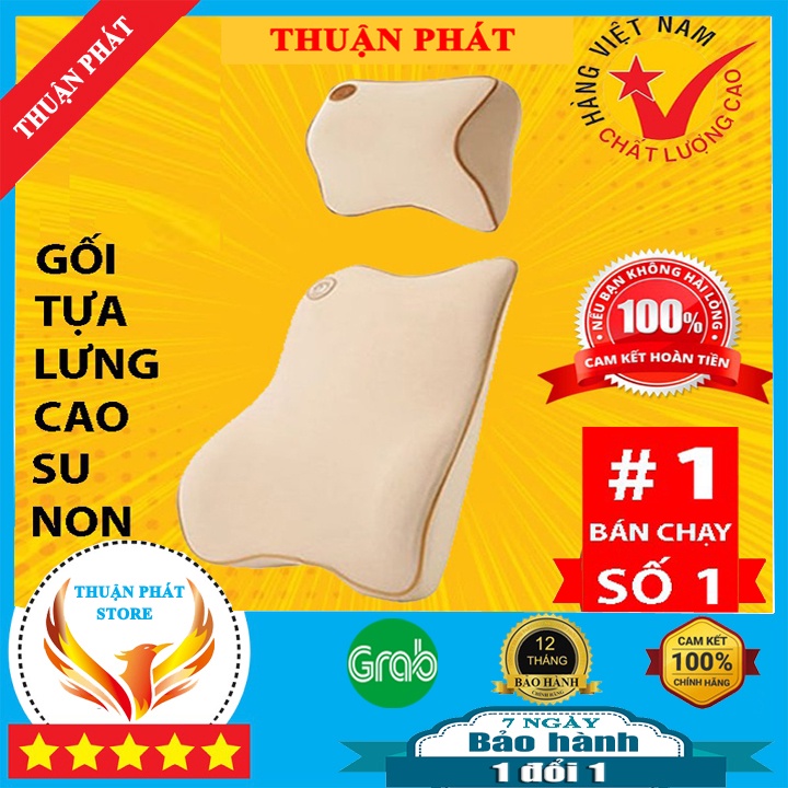 Gối tựa đầu ô tô - Tựa lưng ô tô chất liệu cao su non cao cấp bọc nỉ siêu đàn hồi dành cho xe hơi và ghế văn phòng