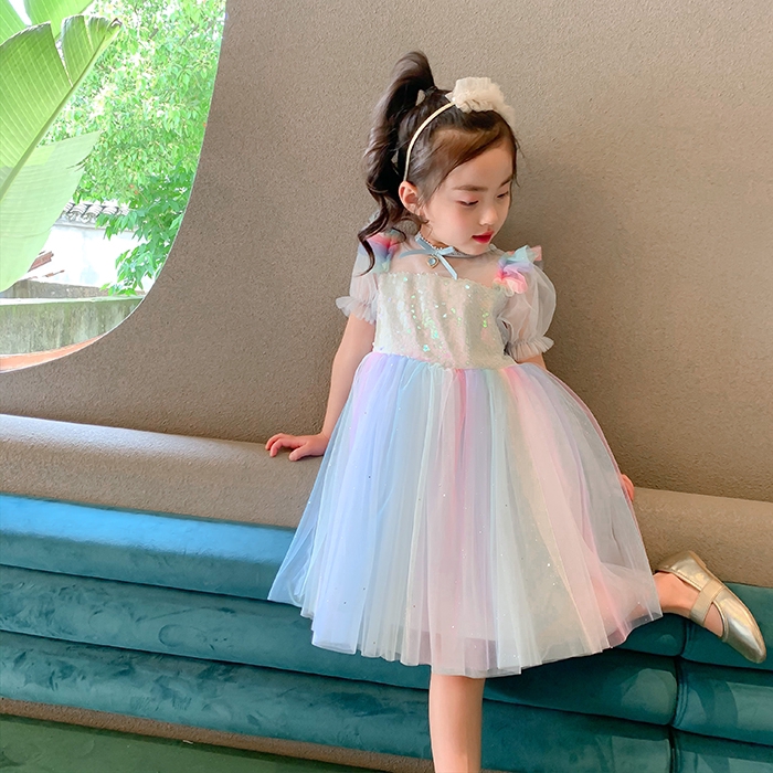 Đầm phong cách công chúa Elsa dễ thương cho bé gái
