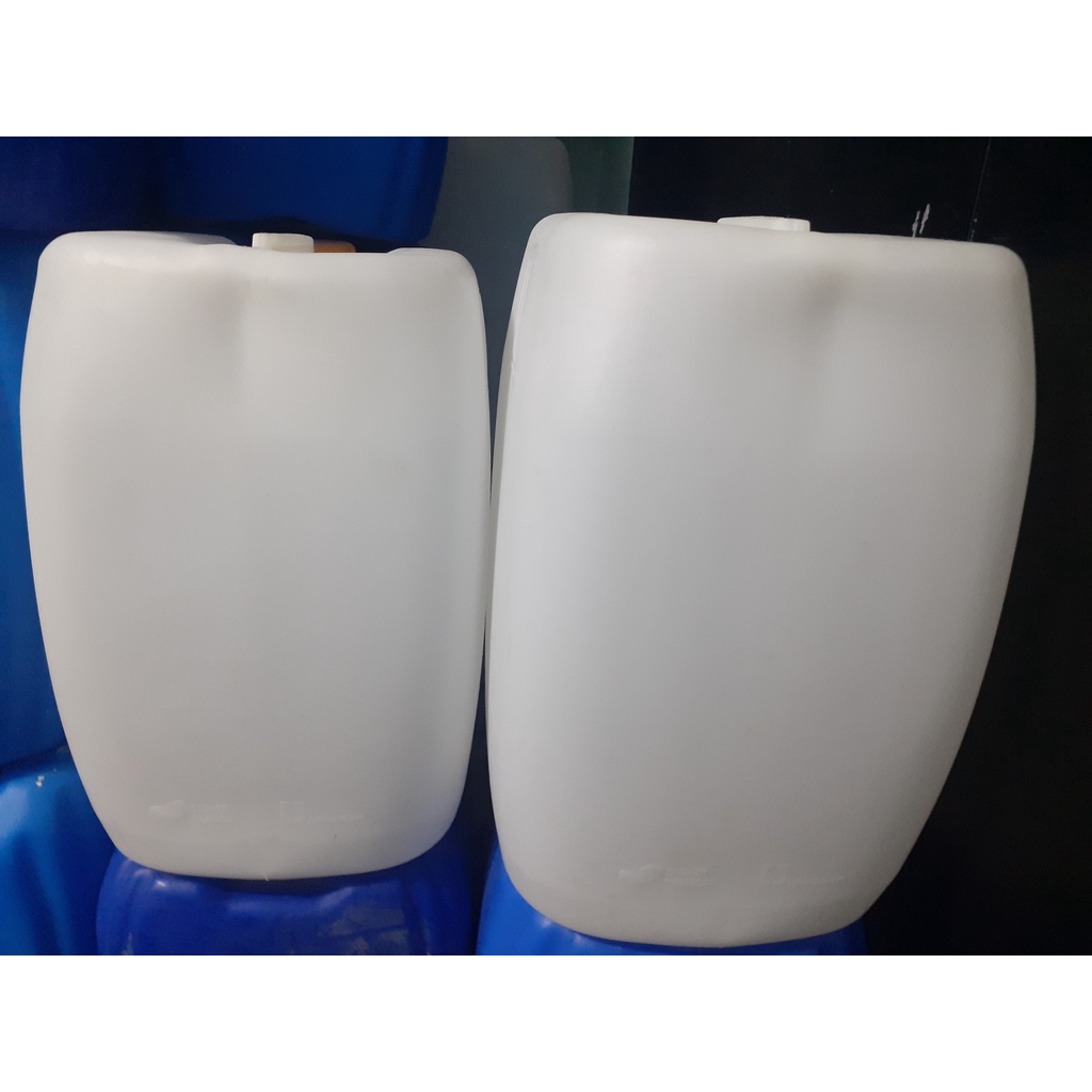 Can nhựa trắng 30 lít cũ sài 1 lần, dày, cứng, chắc chắn, bao sài