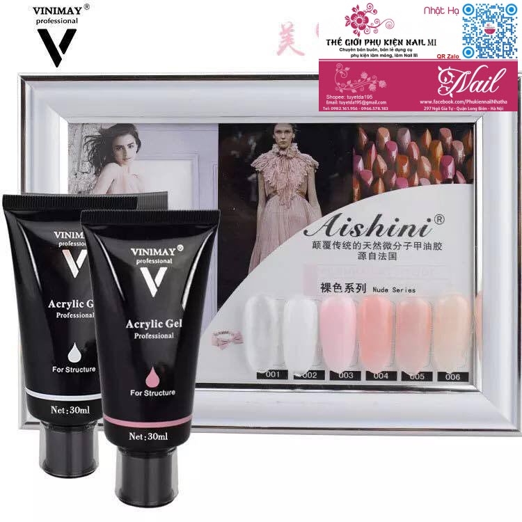 Gel Gôm Vinimay 3 màu Trắng , Trong , Hồng  30ml