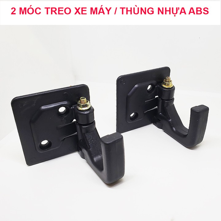 BỘ 2 MÓC TREO ĐỒ NHỰA ABS MÀU ĐEN