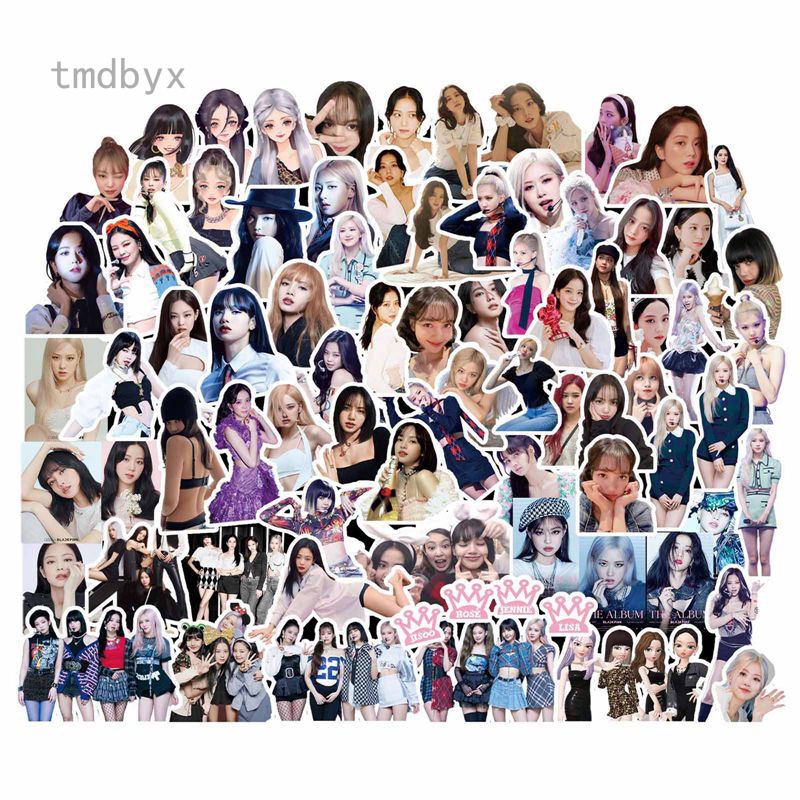 Set 80 miếng dán trang trí hình nhóm nhạc Blackpink