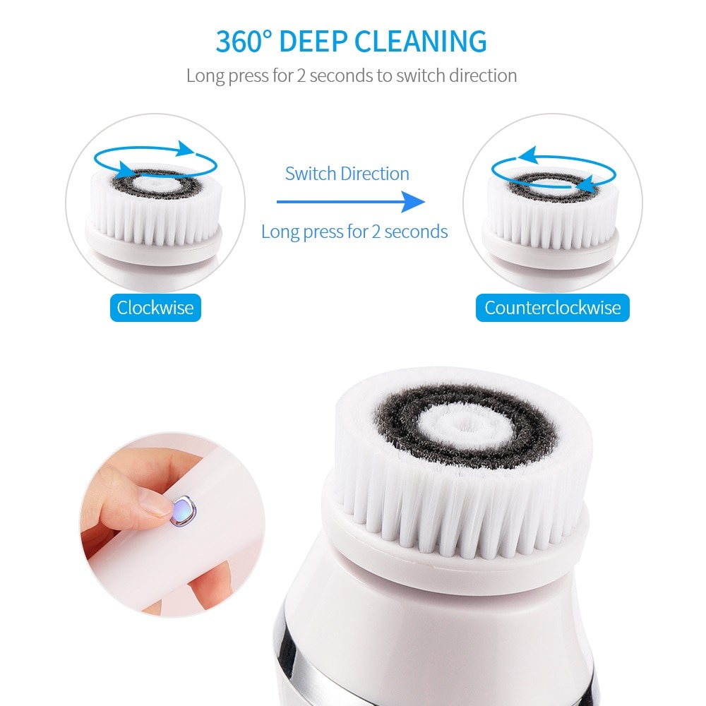 Cọ rửa mặt FOREVERLILY 4 trong 1 làm sạch sâu hỗ trợ giảm mụn trứng cá và mụn đầu đen