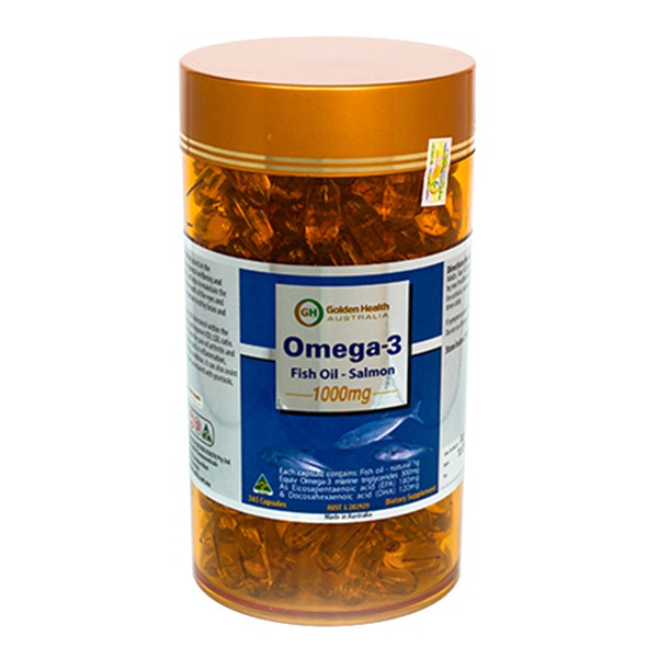 Viên uống dầu cá hồi Salmon Fish Oil Omega 3 1000mg  Golden Health (365 viên)