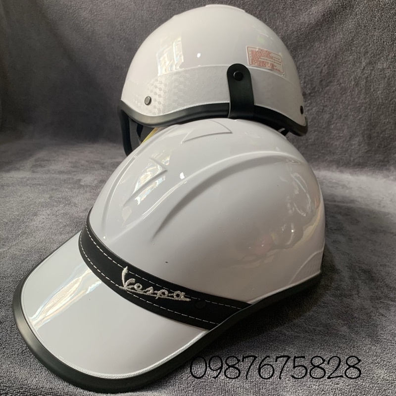 🔥 Xả Kho 🔥 nón bảo hiểm kết đai da Vespa Nam /Nữ  chuẩn đẹp