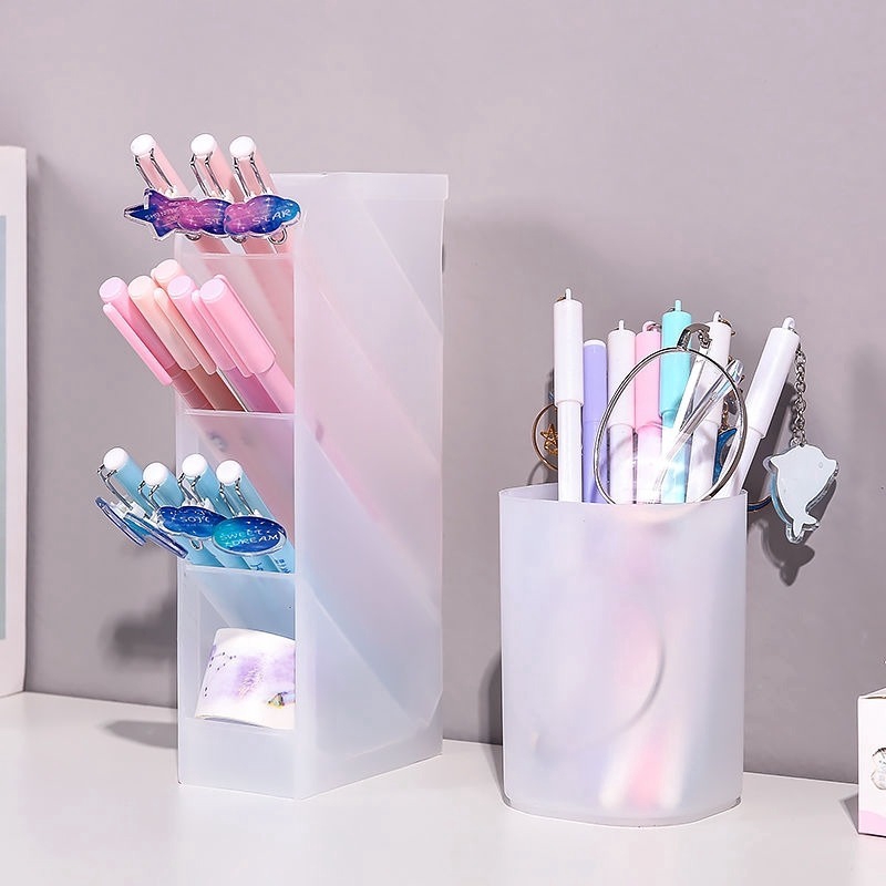 Large Capacity Desk Pen Holder Pencil Makeup Storage Box Desktop Organizer Stand Case School Office Stationery