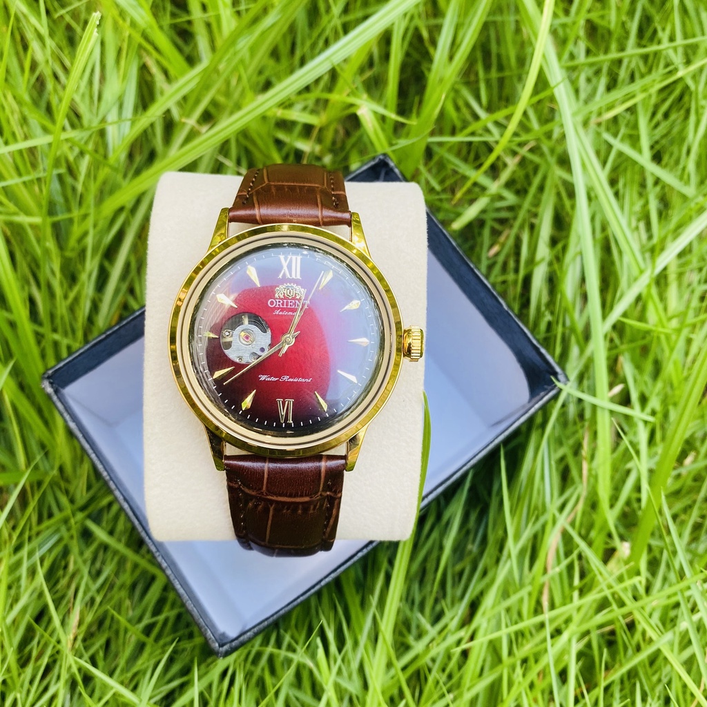 Đồng Hồ Nam ORI.ENT Máy cơ Automatic mặt trắng tròn thép không gỉ - Đồng hồ nam dây da