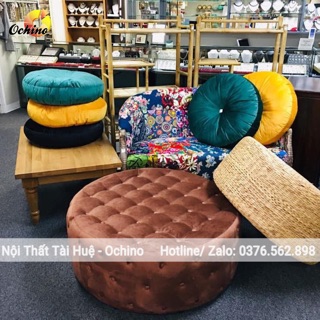 Đôn Tròn Da, Đôn Tròn Sofa DA (Đường Kính 80cm)