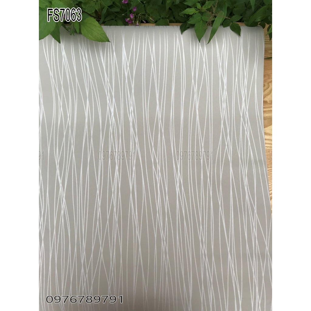 10m Giấy Dán Tường Vân Chỉ Nghệ Thuật Màu Xám FS7063 Cho Phòng Khách Phòng Ngủ Lụa Keo Sữa Dán Ngoài Khổ 53 cm