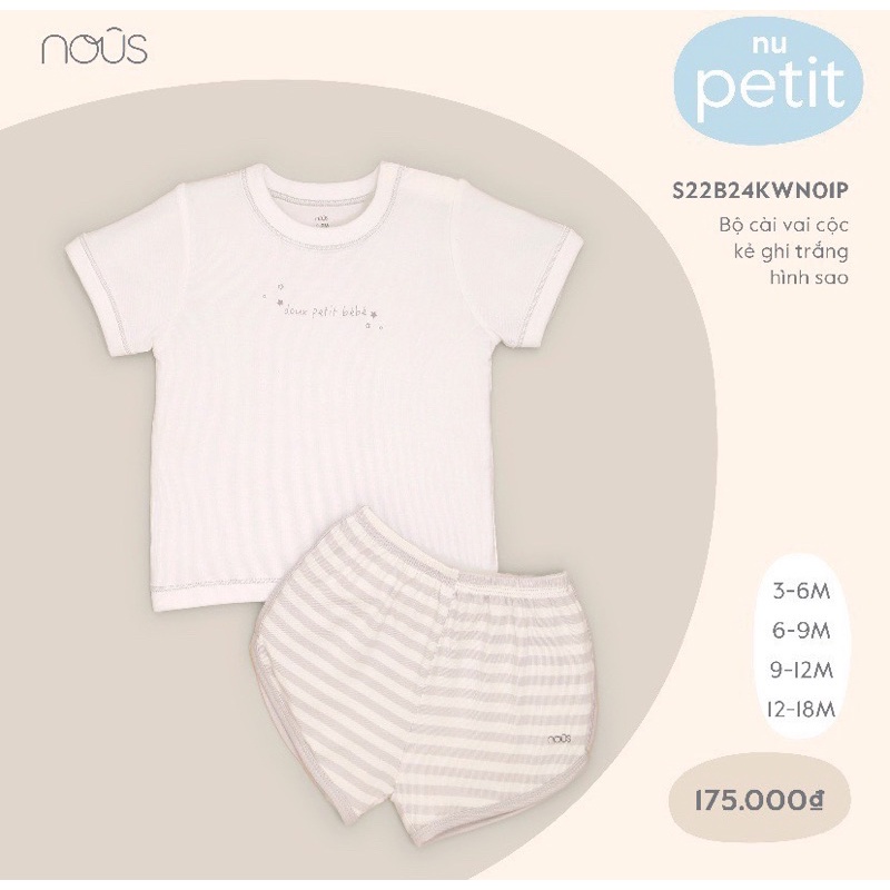 Bộ cộc cài vai nous bé trai bé gái