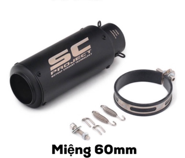 Pô Thể Thao SC Miệng 60mm dành cho phân khối lớn