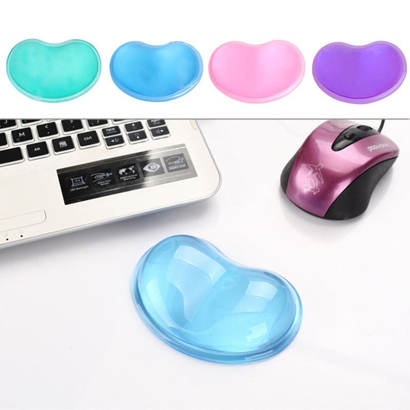 Miếng lót cổ tay bấm chuột máy tính/Laptop chất liệu gel silicon màu trong suốt kiểu lượn sóng