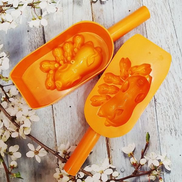 Khuôn tạo hình bánh trung thu, rau câu, ấn xôi hình bầy heo cỡ trung - BX1481