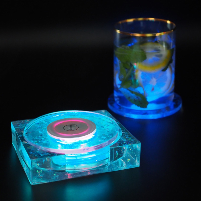 Khuôn Silicone Làm Đế Lót Ly Có Đèn led Phát Sáng
