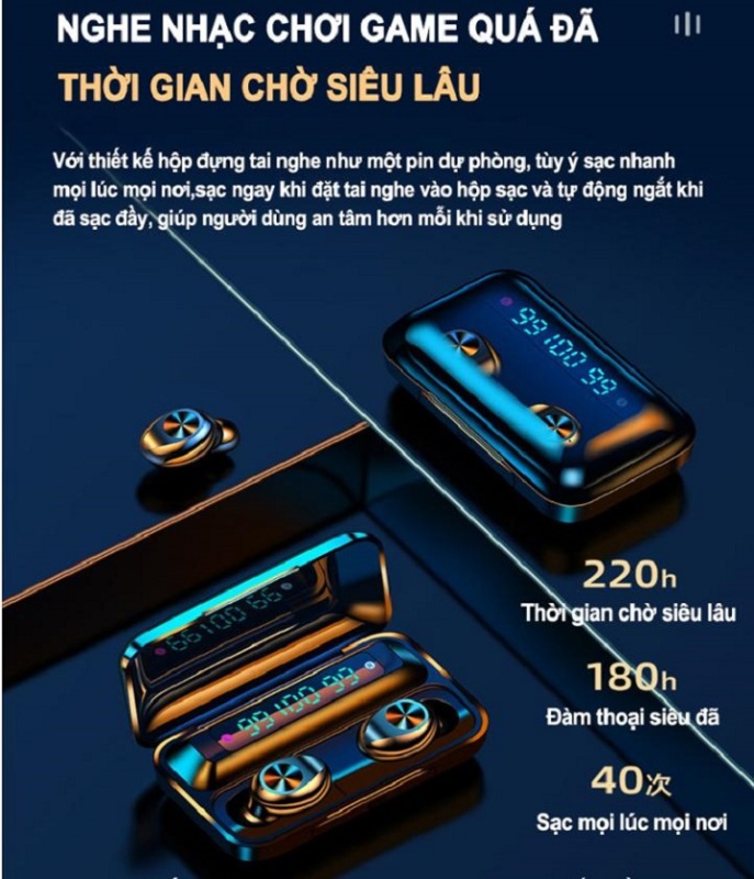 【COD】Tai Nghe Bluetooth Amoi F9 Phiên Bản Pro Thế Hệ Thứ 10 Hỗ Trợ Mọi Dòng Máy, Tai Nghe Bluetooth Không Dây Amoi F9 Phiên Bản Cao Cấp - Tai nghe Bluetooth Nhét Tai Pin Trâu, Tai Nghe Bluetooth Tốt