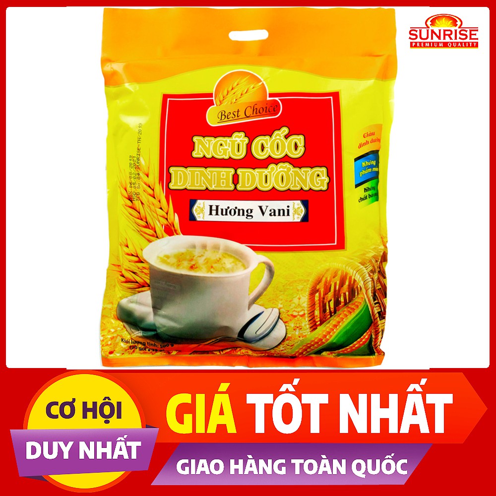 Ngũ cốc dinh dưỡng vani bổ sung canxi 450g
