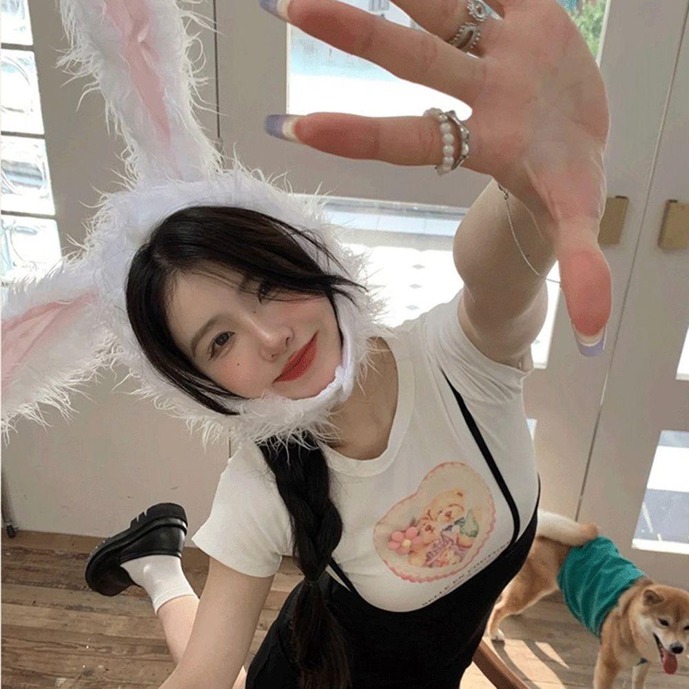 Mũ Tai Thỏ Hóa Trang Halloween Dễ Thương