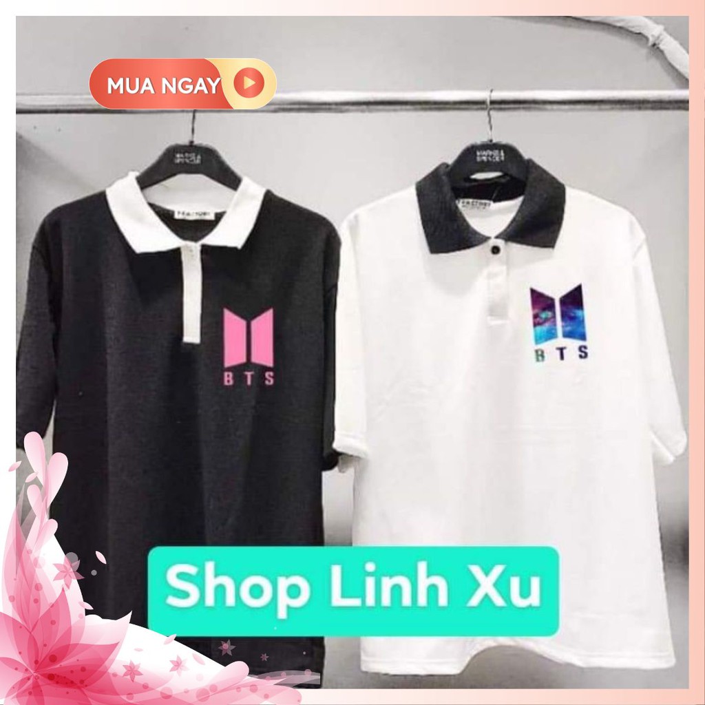 khuyến mại giá rẻ Áo BTS 🌺 Freeship 🌺 Áo cổ bẻ bts bt21 tay lỡ giá ưu đãi nhanh tay
