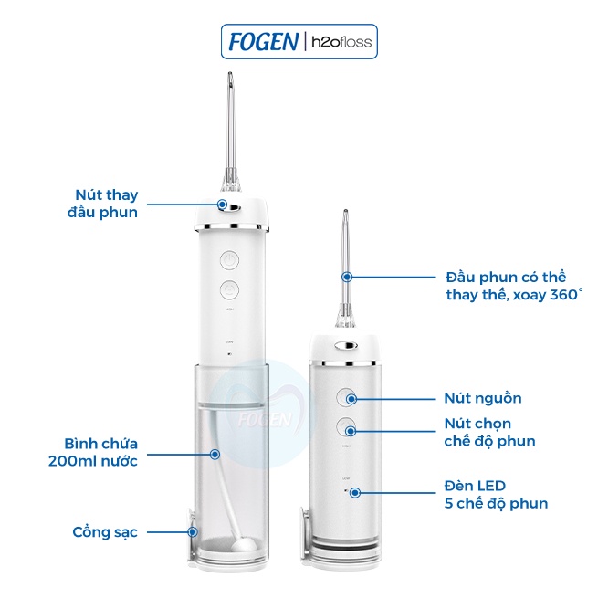 Máy Tăm Nước Mini FOGEN h2ofloss Nhập Khẩu Chính Hãng