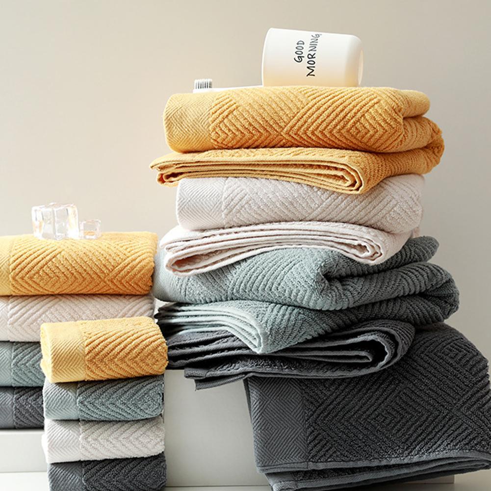 1 Bộ 1 Khăn Tắm Lớn Vải Cotton Mềm Chất Lượng Cao Dùng Trong Khách Sạn 1 Chất Lượng Cao U5L8