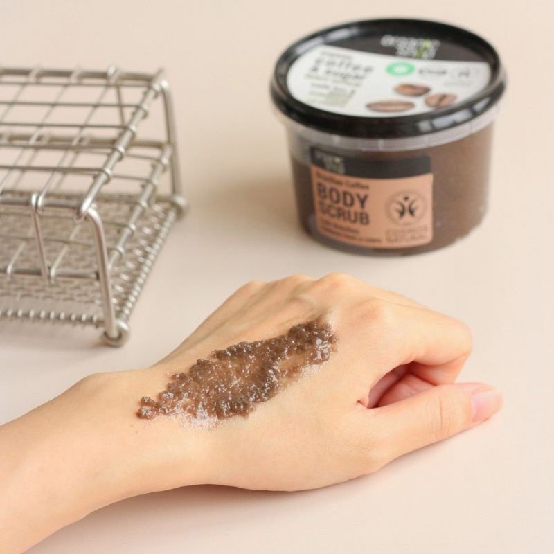Tẩy da chết Body Organic Shop dưỡng da trắng sáng chiết xuất cà phê
