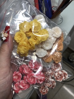 Phụ kiện nails - hoa bột - hồng đại