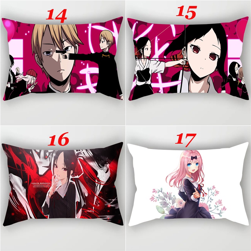 Vỏ Gối Chữ Nhật In Hình Anime Kaguya-sama - Love Is War Một Mặt Trang Trí Nhà Cửa