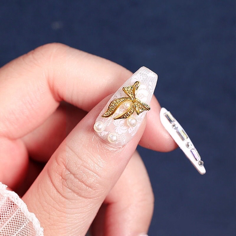 Charm nơ đính móng-phụ kiện charm nail