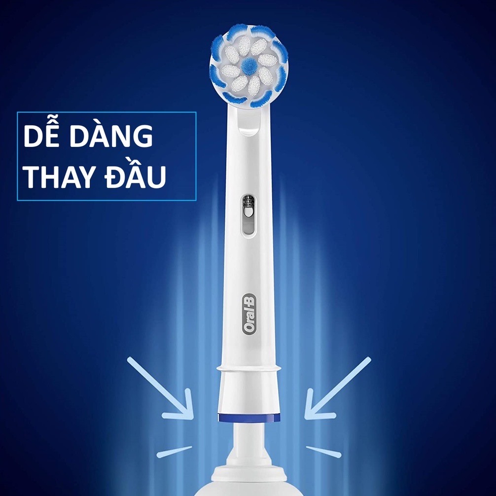 Bàn chải điện Oral B Pro 3 3000 Pure Clean, Sensitive Clean và Cross Action. Made in Germany