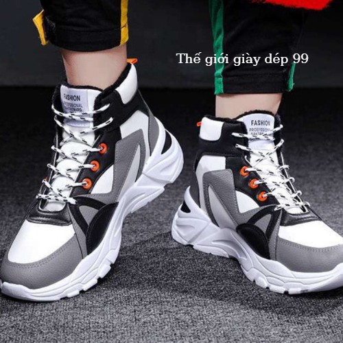 Giày nam hot trend 2021, Giày thể thao nam đế cao sneakers bên trong lót nỉ, phong cách trẻ trung, năng động và cá tính