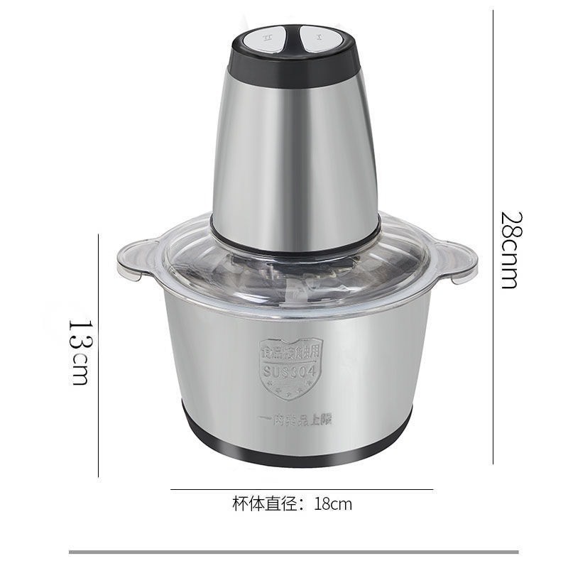 Máy Xay Thịt - Máy Xay Đa Năng Cầm Tay Cối Inox 4 Lưỡi/Công Suất 250W