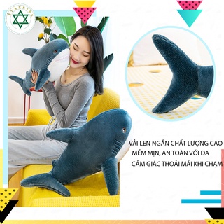Cá mập nhồi bông cao cấp - cá mập bạo chúa siêu cấp