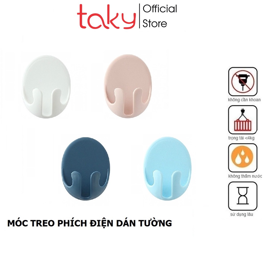 Móc Gài Phích Điện - Taky, Dán Tường Treo Đồ Đa Năng, Tiện Dụng Cho Gia Đình, Kiểu Dáng Đẹp, Nhiều Màu Lựa Chọn.2235