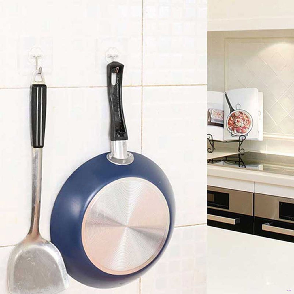 Set 10 móc treo đồ dán tường trong suốt