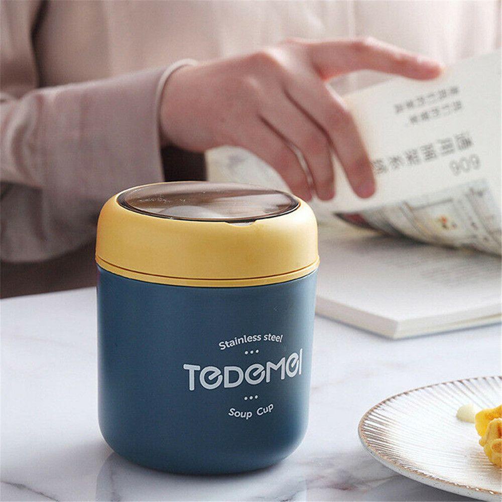 PISTA Hộp Đựng Cơm Trưa Giữ Nhiệt Kèm Muỗng Thời Trang