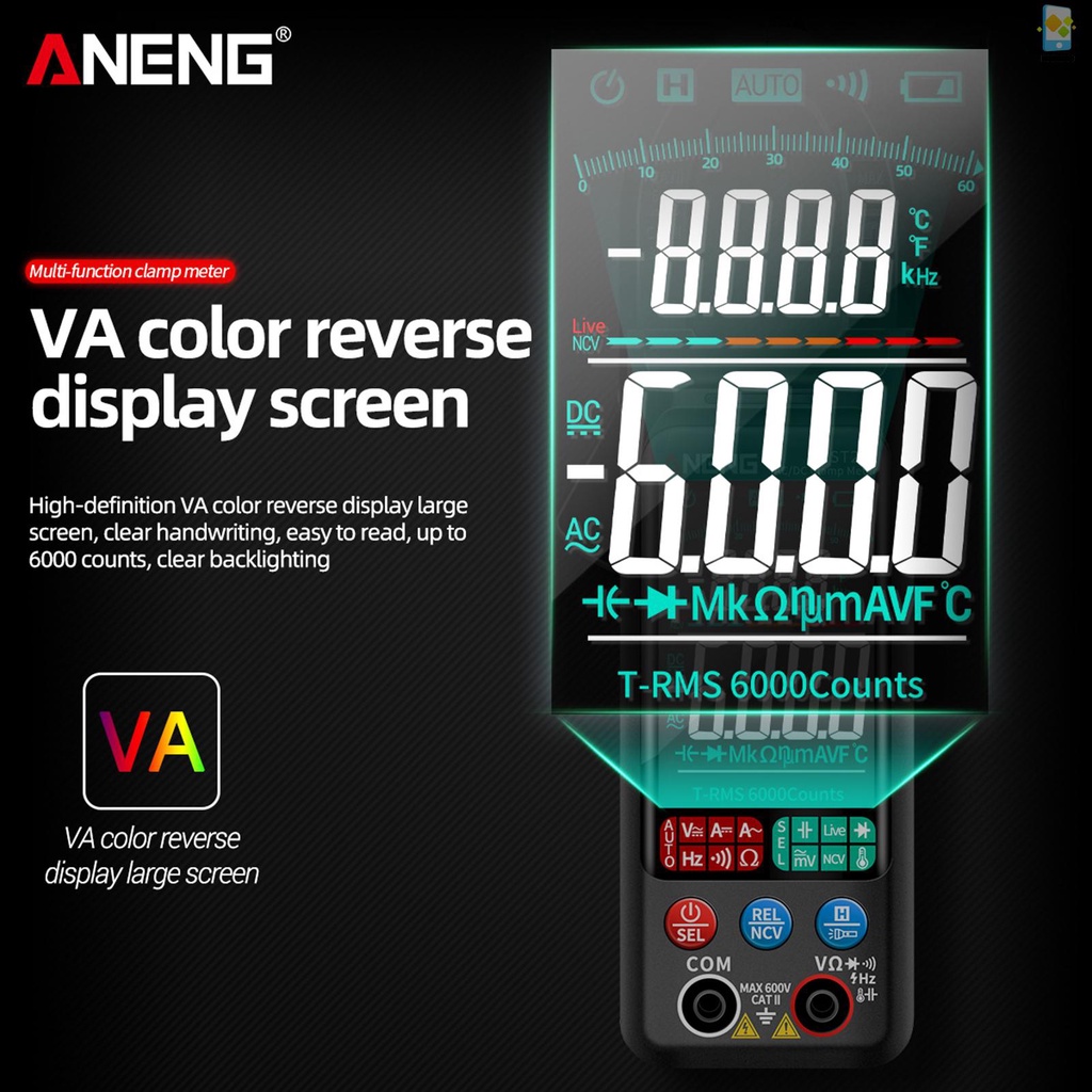 Đồng hồ vạn năng HABOTEST ST212 màn hình kỹ thuật số thông minh màu sắc 6000 số đếm AC DC 400A không cần kẹp