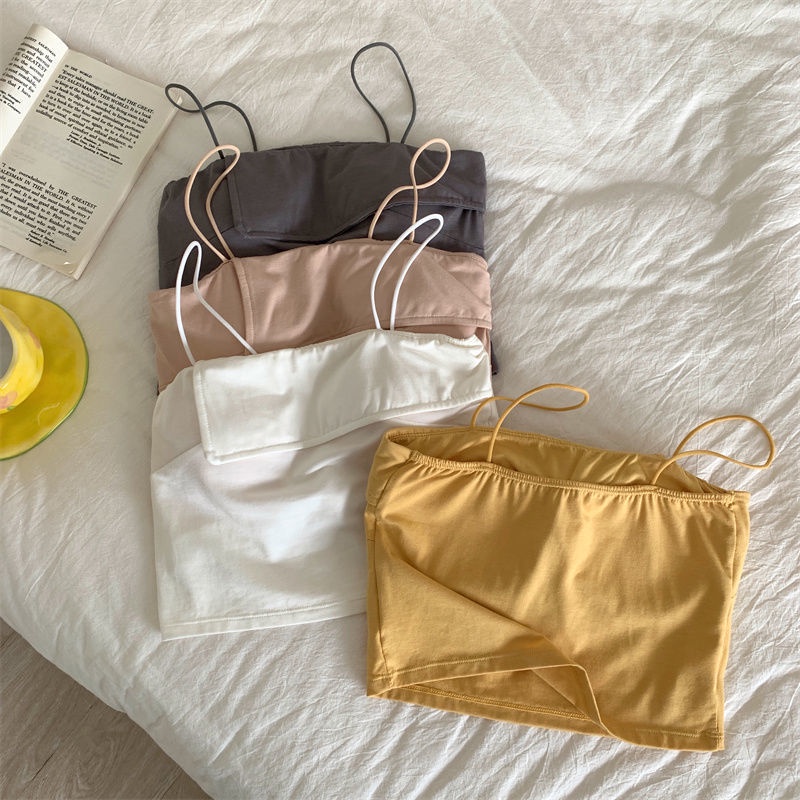 Áo Hai Dây Thiết Kế Bất Đối Xứng Thời Trang Mùa Xuân Mới Cho Bạn Gái Mặc Bên Trong Và Bên Ngoài