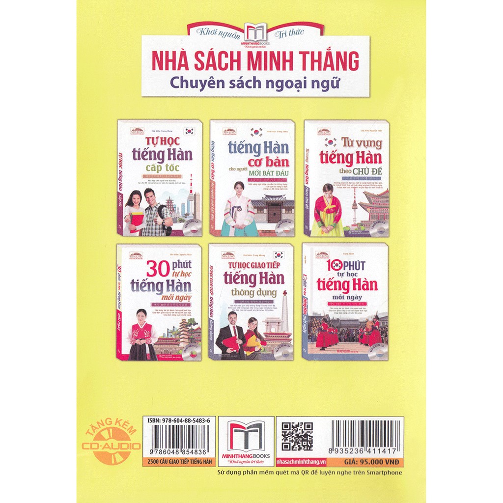 Sách - 2500 câu giao tiếp tiếng Hàn - Minh Thắng