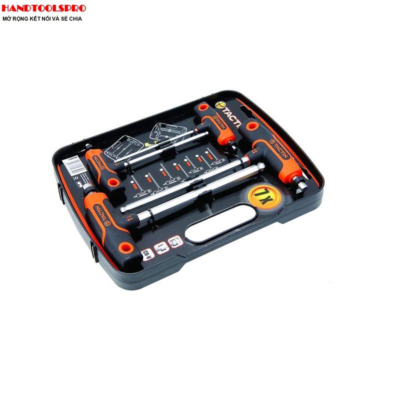 2-10mm Bộ lục giác chữ T đầu bi 7 chi tiết TACTIX 206366