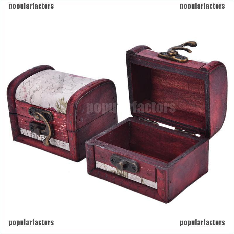 1 Hộp Trang Sức Bằng Gỗ Cổ Điển