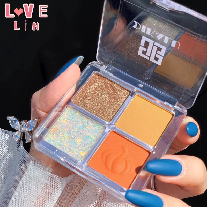 Bảng Phấn Mắt 4 Màu Sắc Hiệu Ứng Lì/ Ánh Ngọc Trai Thời Trang