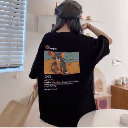 🌸Siêu Rẻ 💯 Áo thun tay lỡ MÈO & CHUỘT Unisex oversize CHẤT ĐẸP CÓ FREESHIP | BigBuy360 - bigbuy360.vn