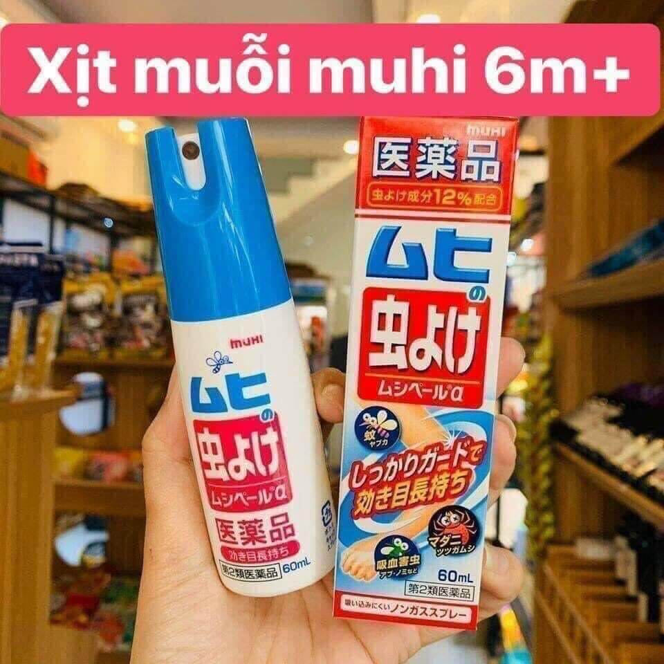 Xịt Chống Muỗi Và Côn Trùng MUHI Nhật Bản An Toàn Cho Bé 60ml - SAKUKO