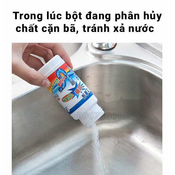 Bột thông tắc cống, đường ống bồn rửa bát, chậu rửa mặt thần thánh siêu mạnh