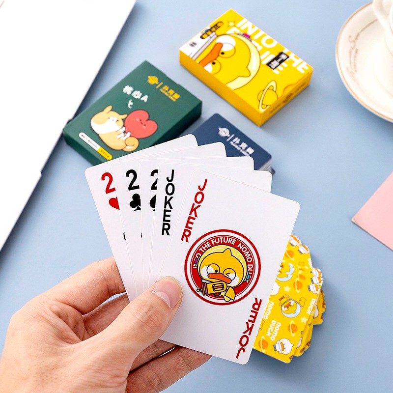 Bộ bài tây poker 52 lá hình hoạt hình kute dễ thương hình vịt Nomo duck kute