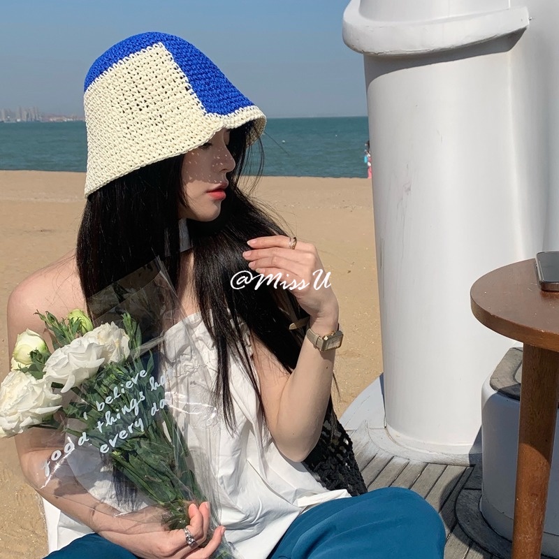 Nón Tai Bèo Đan Cói Chống Nắng Thời Trang Đi Biển Mùa Hè Cho Nữ